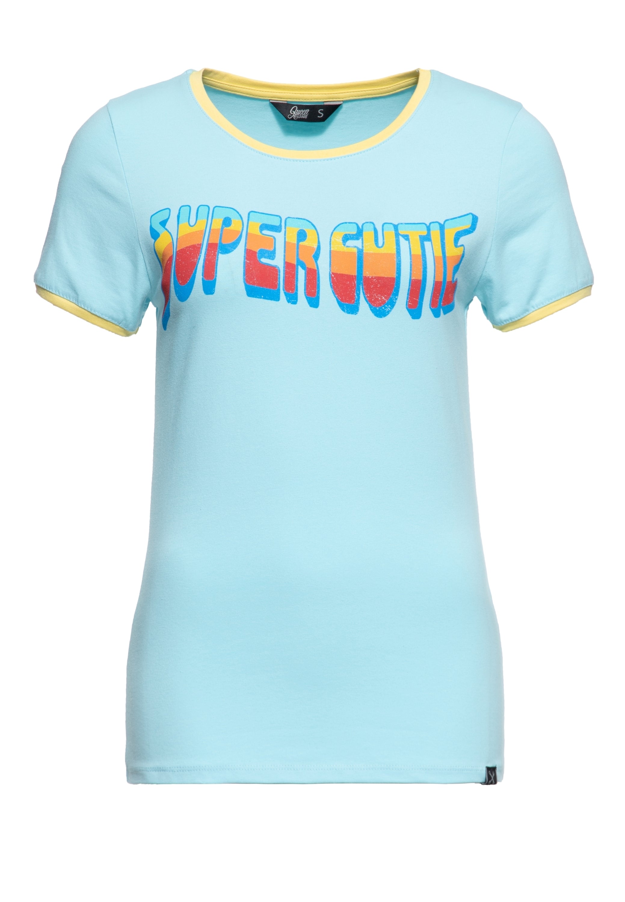 Queen Kerosin - Vintage Ringer T-Shirt «Super Cutie»