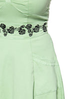 Queen Kerosin - Vintage Swing-Kleid mit floraler Stickerei