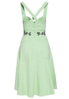 Queen Kerosin - Vintage Swing-Kleid mit floraler Stickerei