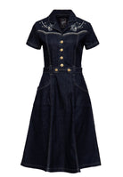 Queen Kerosin - Western Swing Kleid mit Stickerei