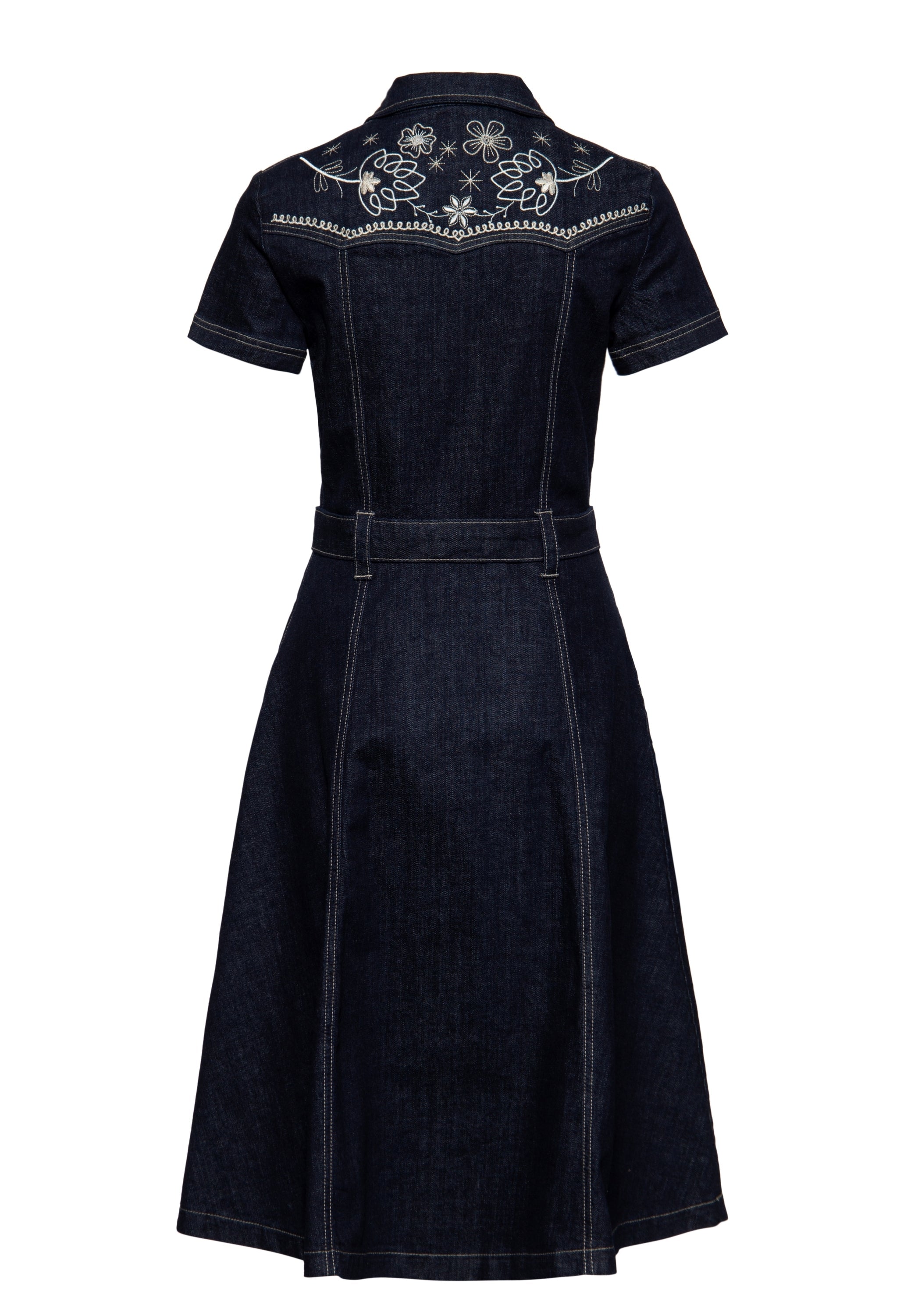 Queen Kerosin - Western Swing Kleid mit Stickerei