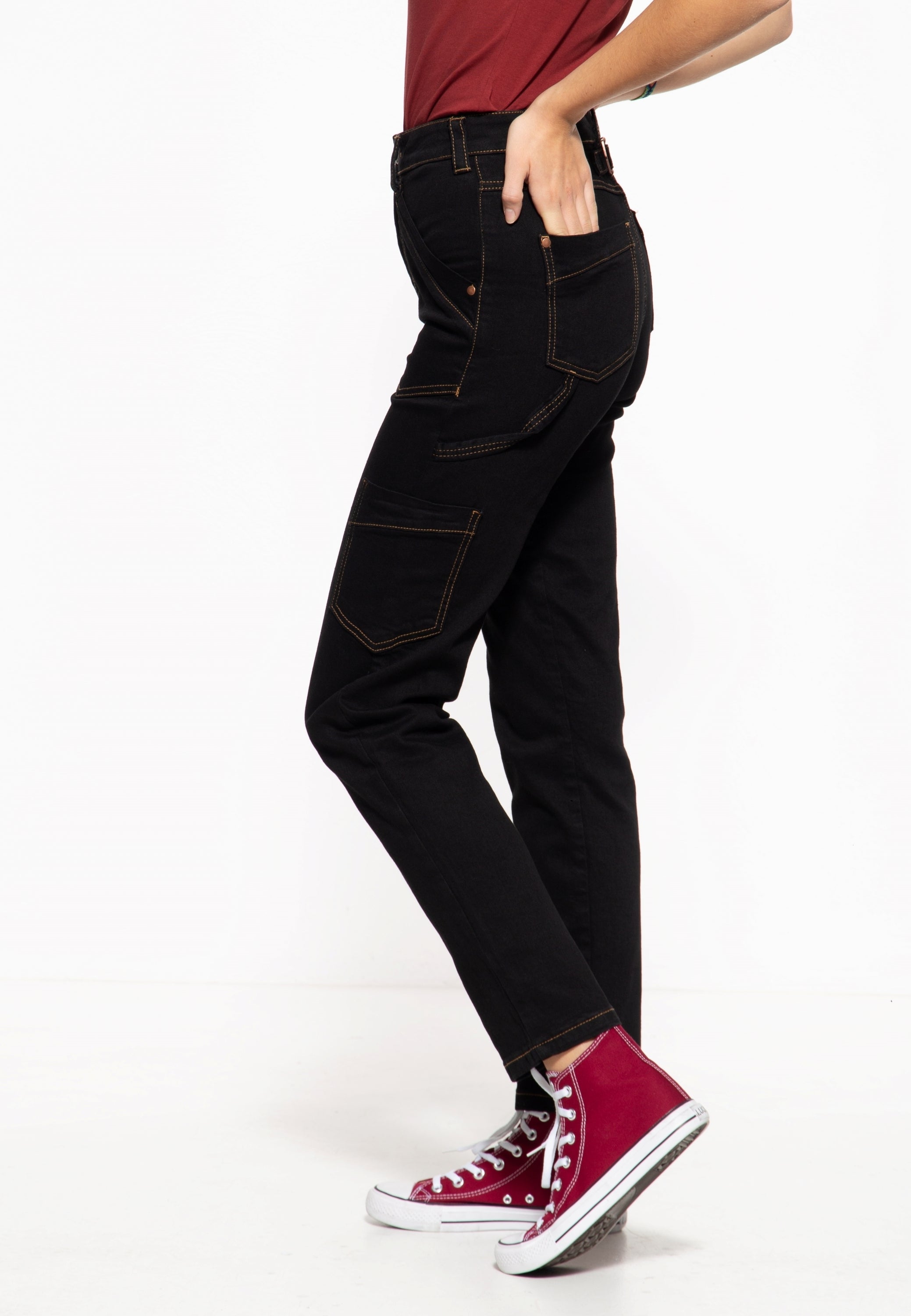 Queen Kerosin - Workwear Damen Jeanshose