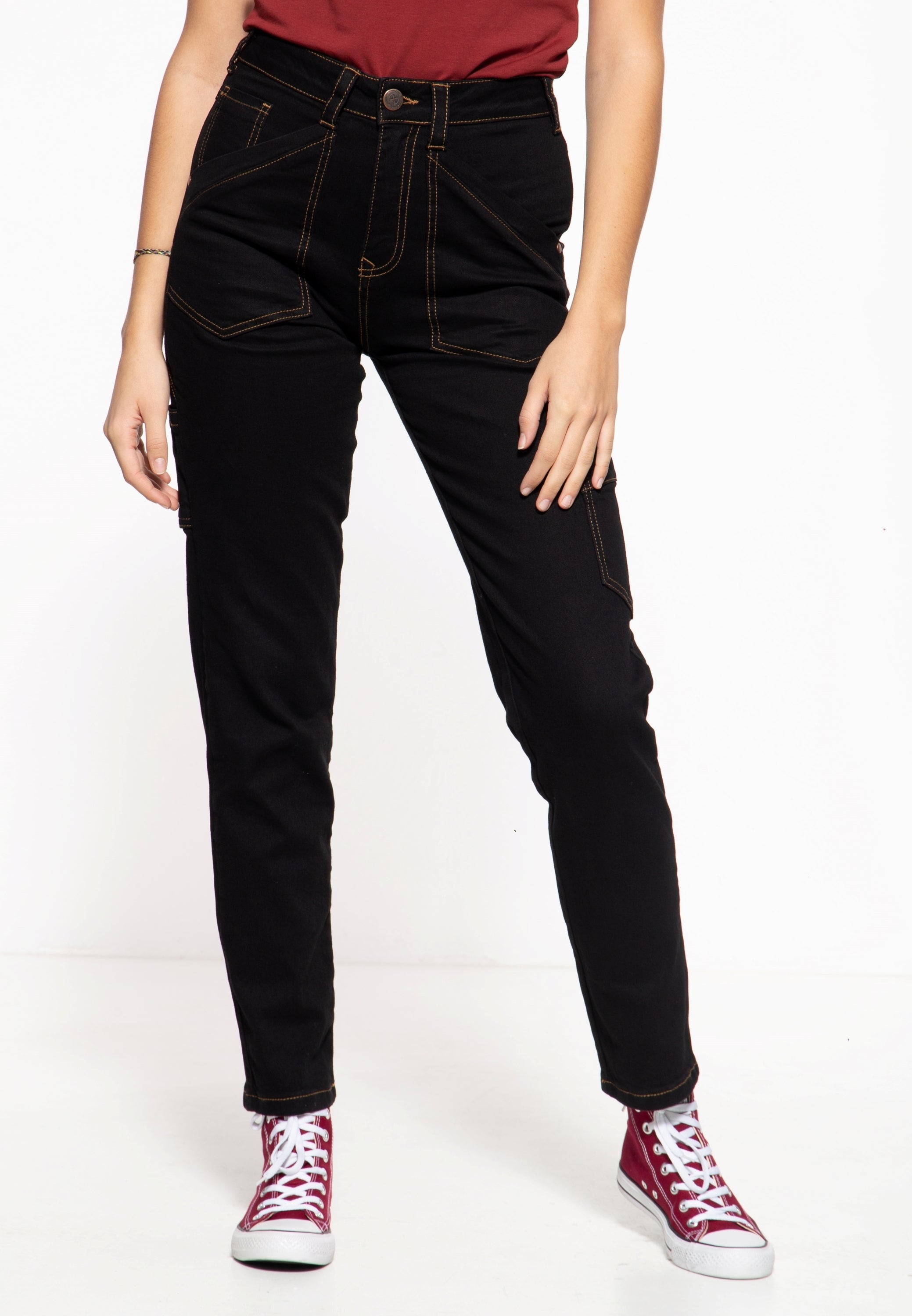 Queen Kerosin - Workwear Damen Jeanshose
