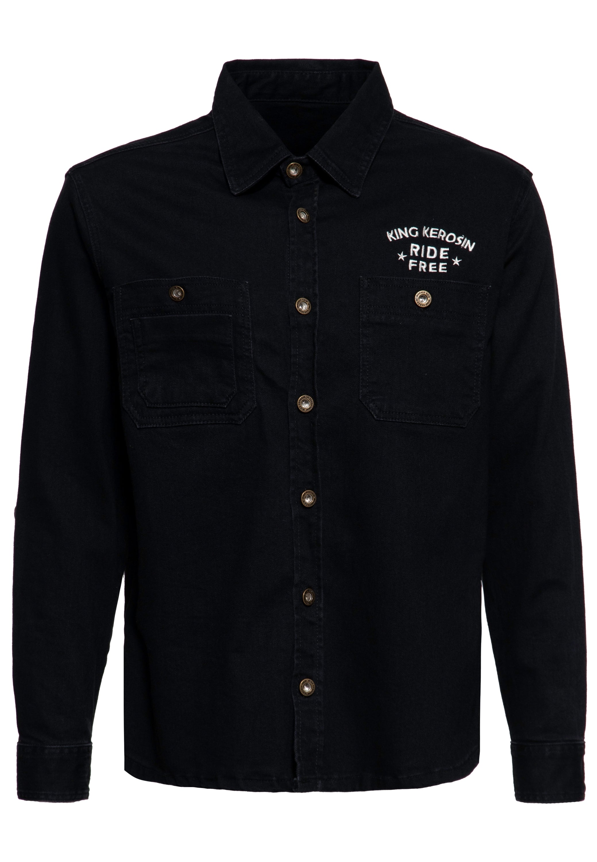 King Kerosin - Workwear Hemd «Ride Free Live Free»