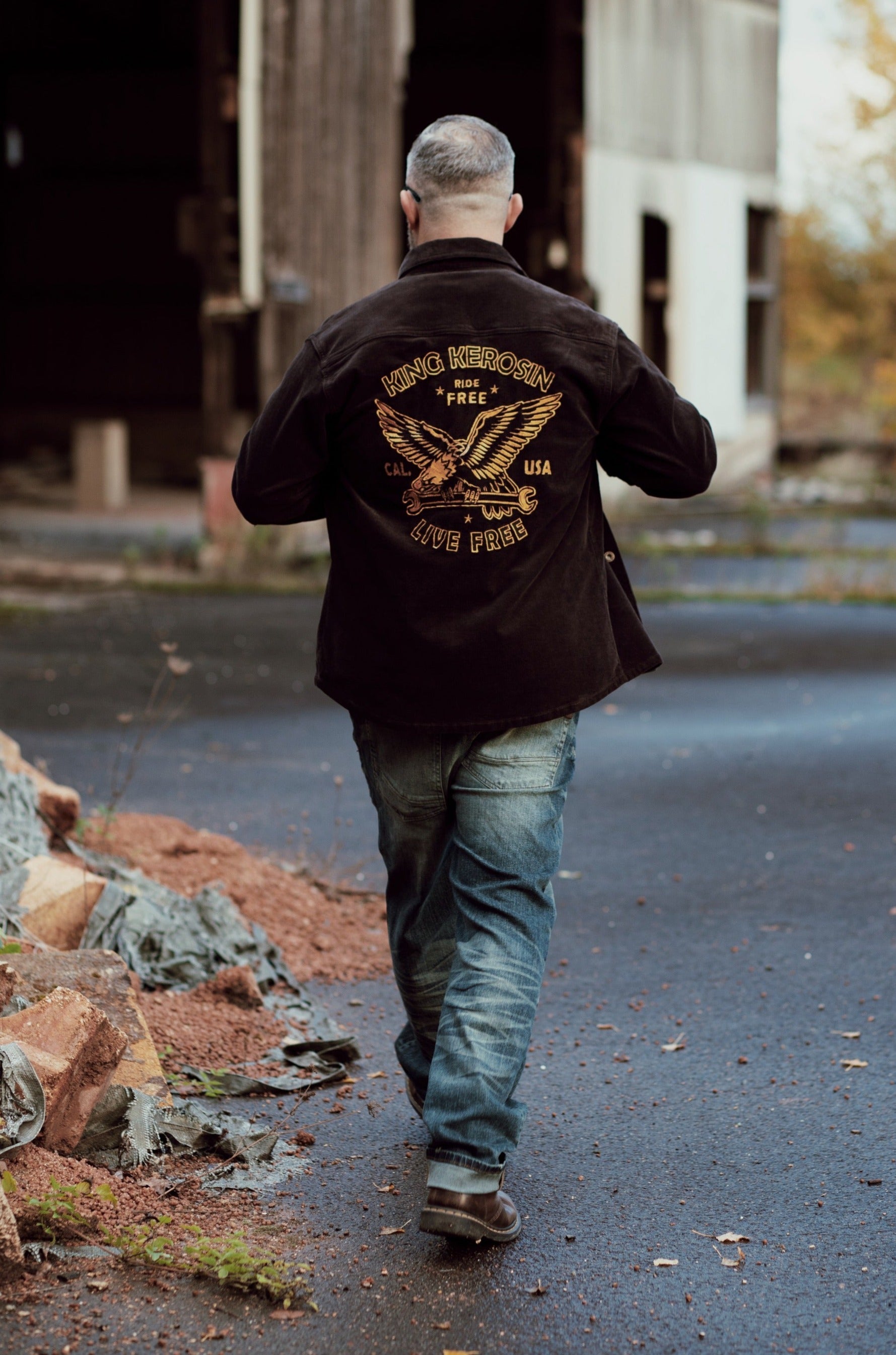 King Kerosin - Workwear Hemd «Ride Free Live Free»
