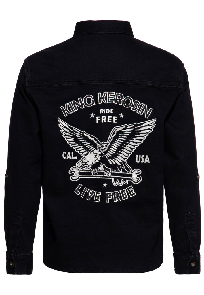 King Kerosin - Workwear Hemd «Ride Free Live Free»