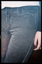 Queen Kerosin - Workwear Jeanshose mit Oilwash Effekt
