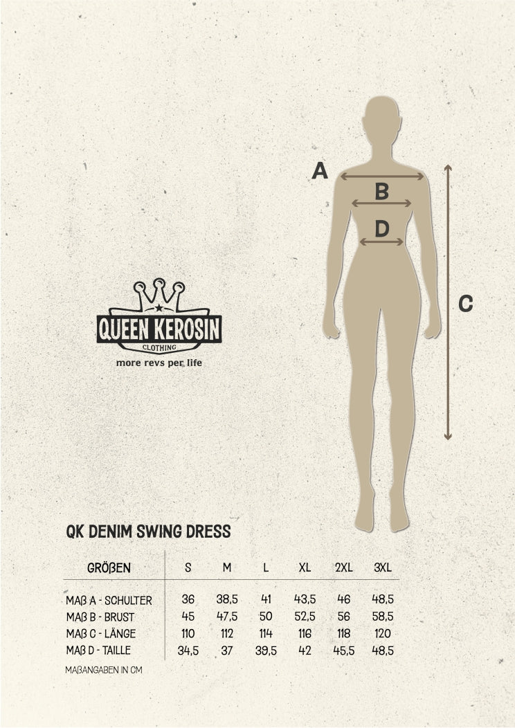 Queen Kerosin - Workwear Swing Kleid