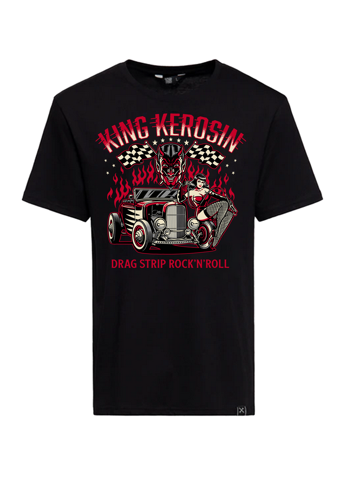 Herren T-Shirt "Dragstrip" in Black