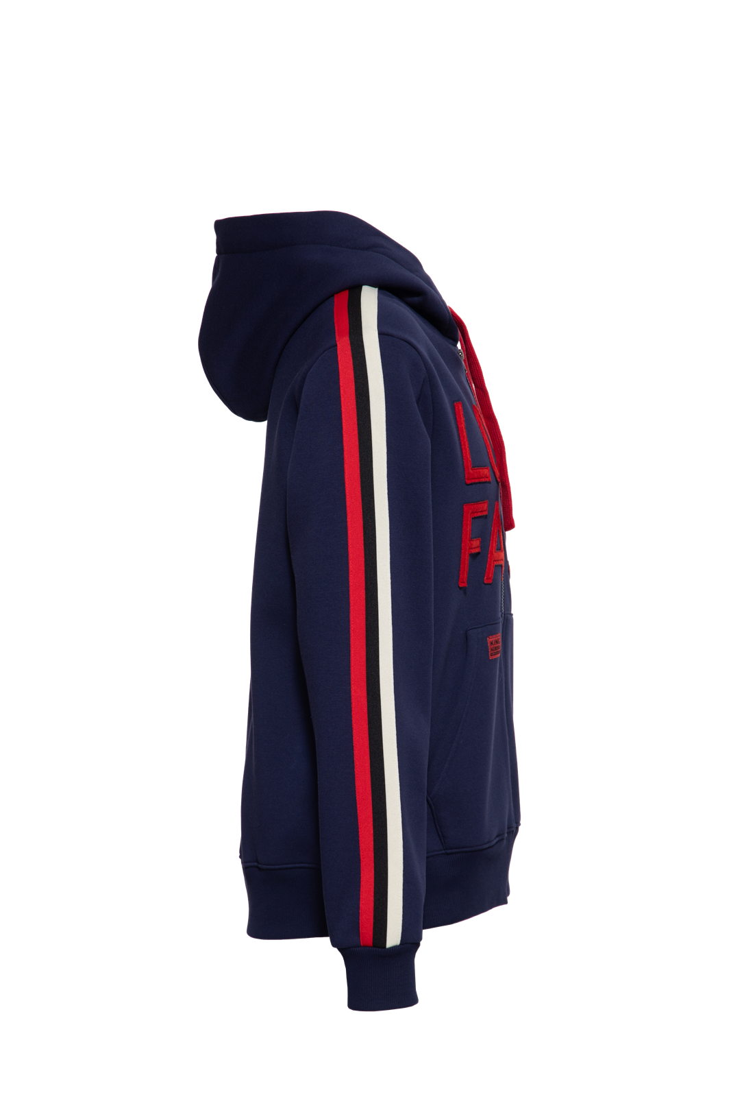 Herren Hoodie mit Zip "Loud & Fast" in Dark Navy