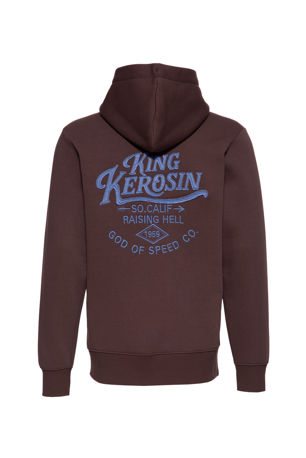 Herren Hoodie mit Zip "Raising Hell" in Brown