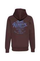 Herren Hoodie mit Zip "Raising Hell" in Brown