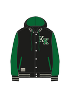 Herren Hoodie Collegestyle "Milwaukee" in Black & Green