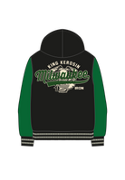 Herren Hoodie Collegestyle "Milwaukee" in Black & Green