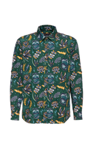 Herren Busines-Hemd "Tattoo Style" in Dark Green