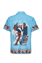 Herren Hawaii Hemd "Devils" in Turquoise