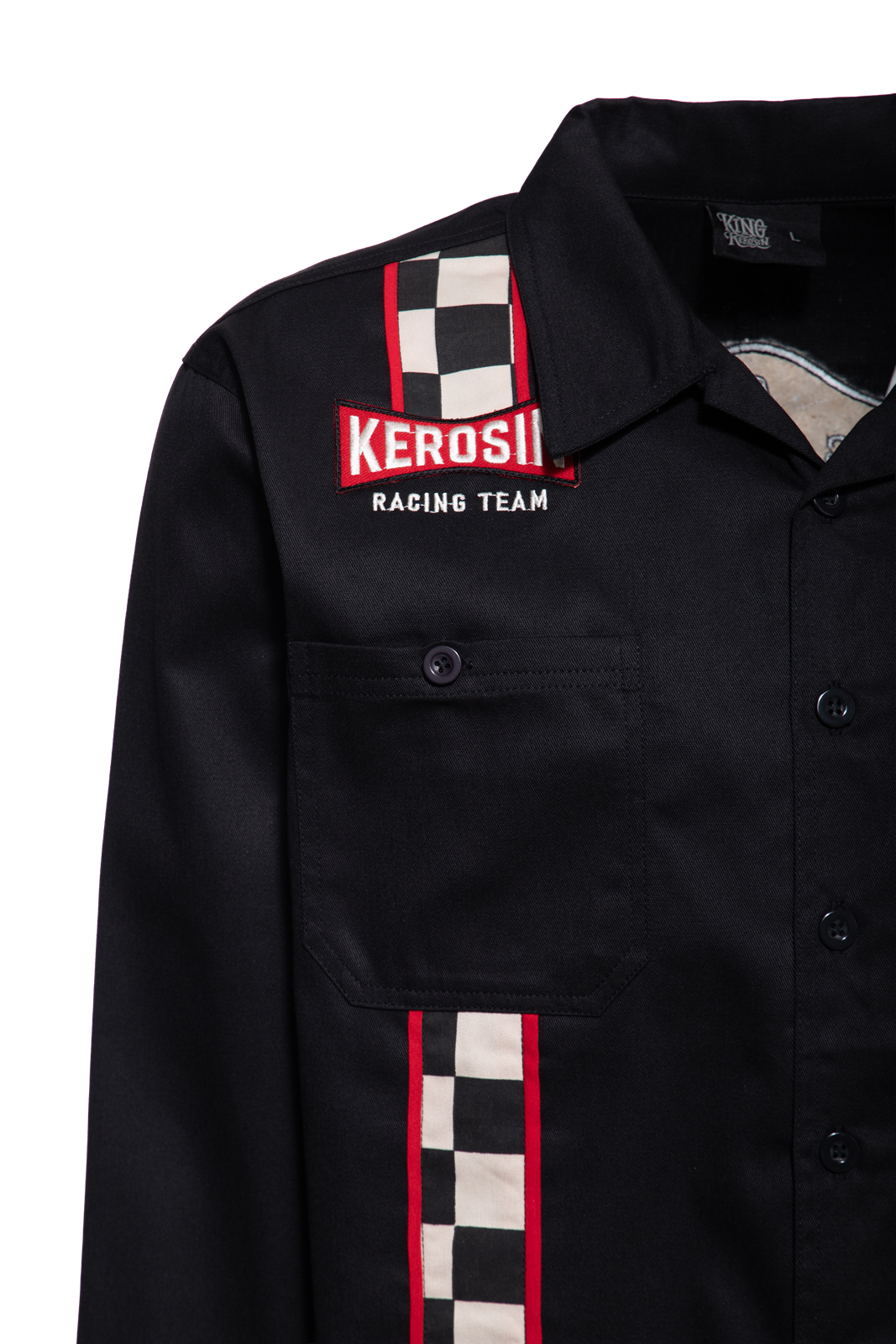 Herren Hemd Dragstrip "Racing team" in Black