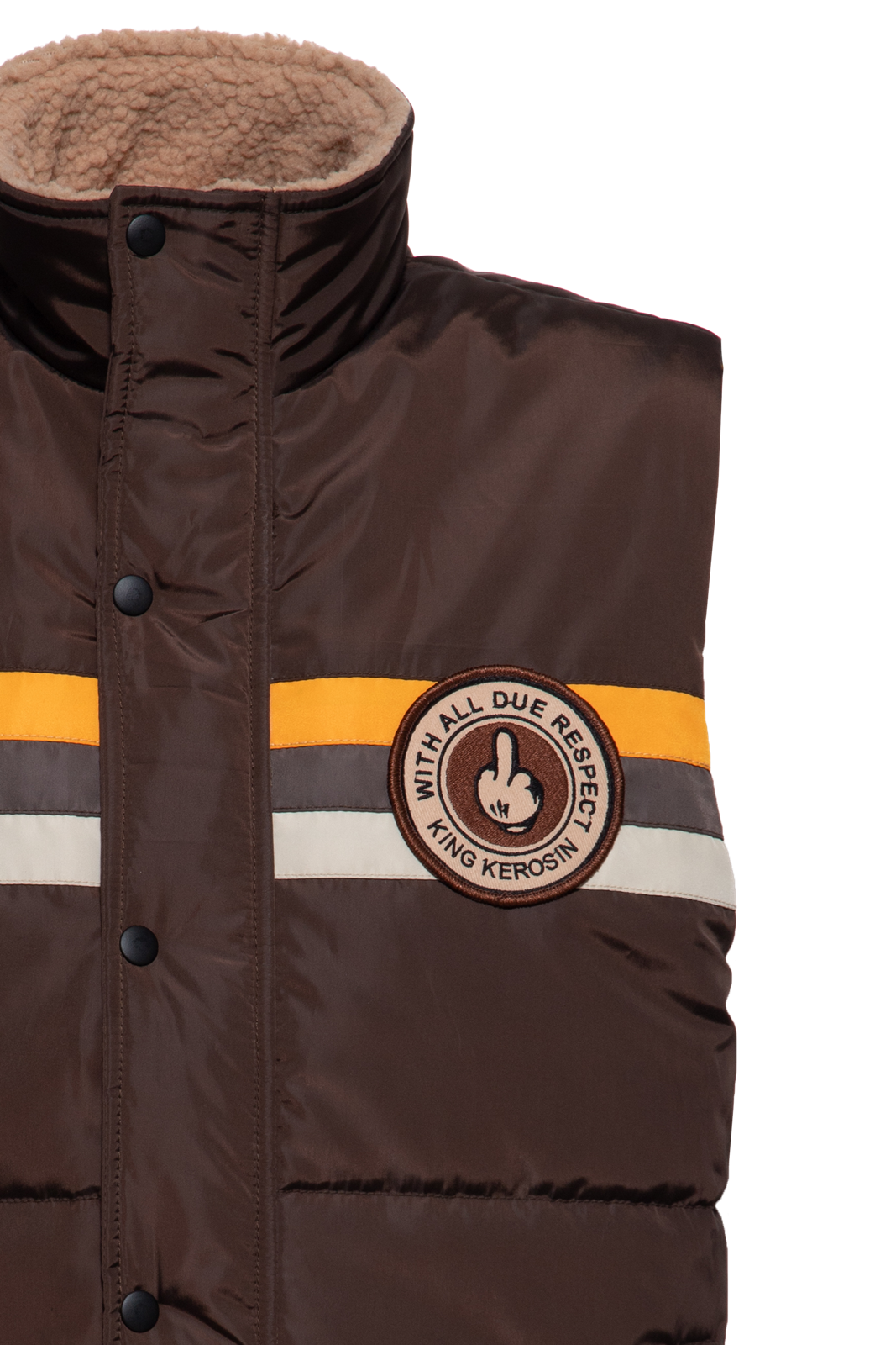 Herren Weste "with all due respect" in Brown