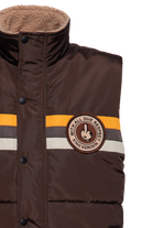 Herren Weste "with all due respect" in Brown