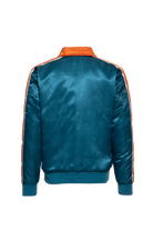 Herren Satin Jacke "Kustom Kulture" in Petrol