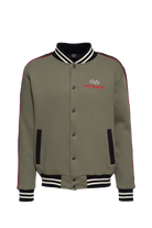 Herren College Jacke "All gas no brakes" in Khaki