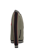 Herren College Jacke "All gas no brakes" in Khaki