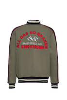 Herren College Jacke "All gas no brakes" in Khaki