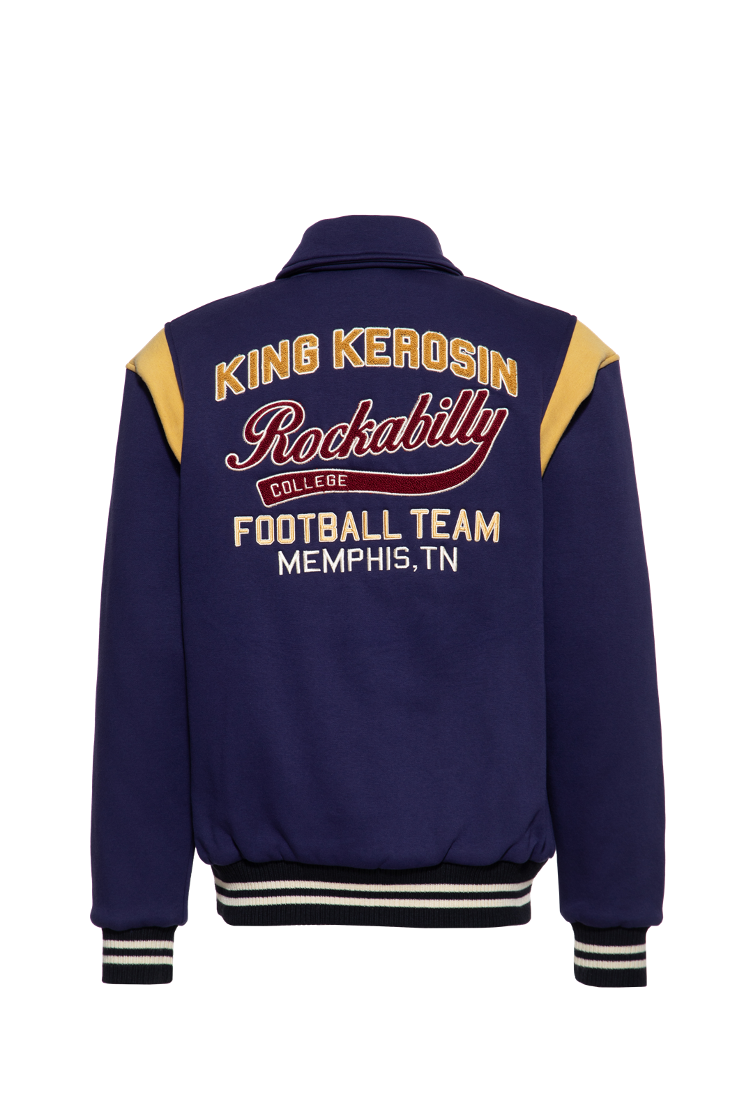 Herren College Jacke "Rockabilly Football Team" in Dark Navy