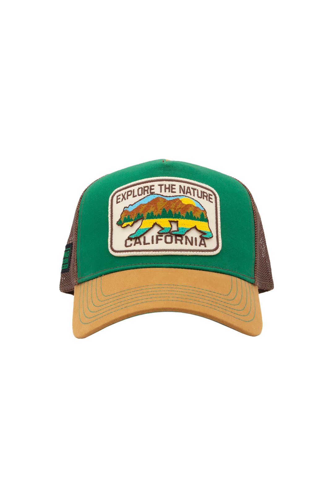 Herren Trucker Cap "Explore the nature, California" in Brown