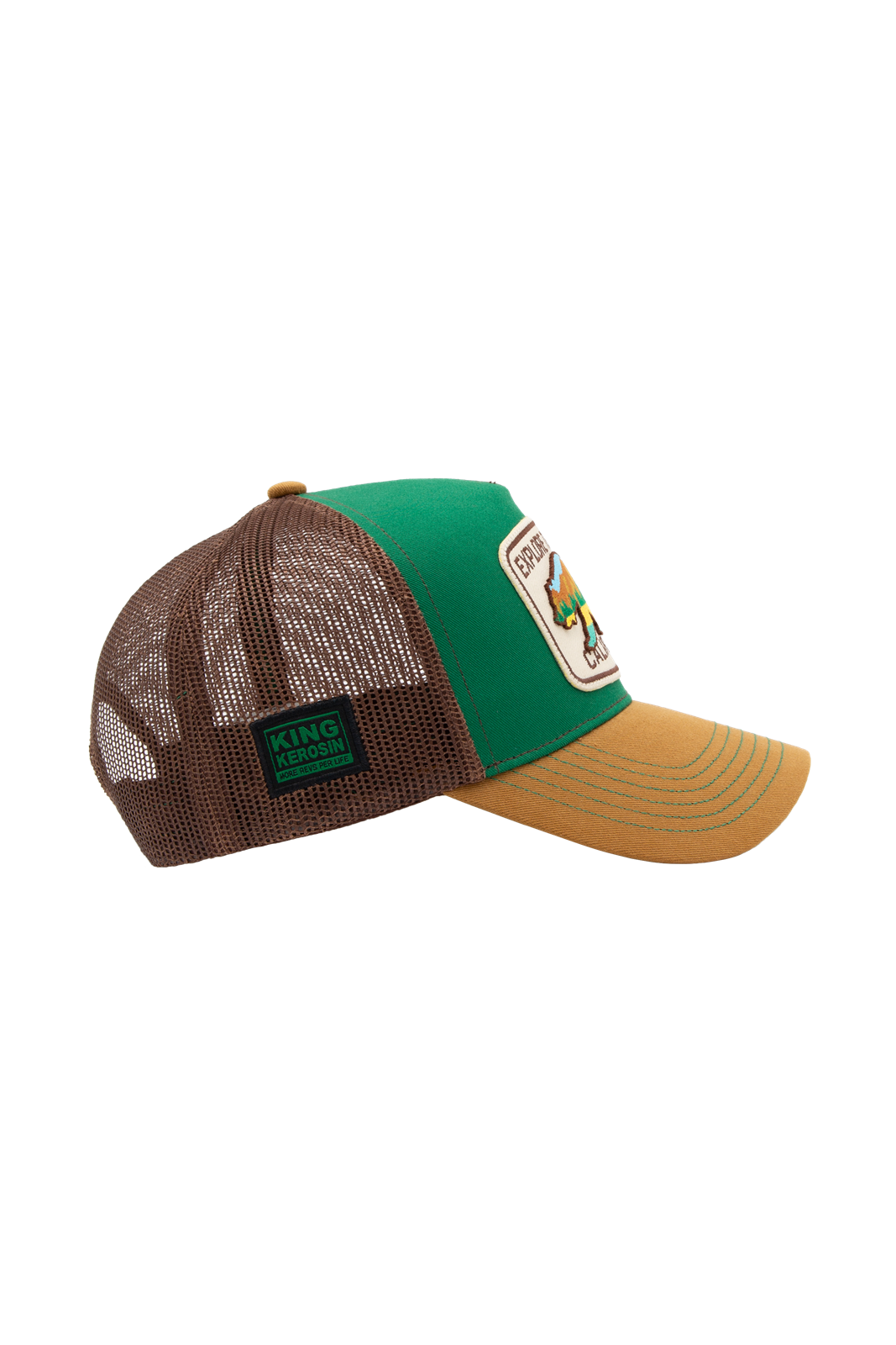 Herren Trucker Cap "Explore the nature, California" in Brown