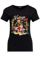 Damen T-Shirt "Vintage Chic" in Black