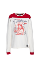 Damen longsleeve "Makin' Cowboys Cry" in Off White