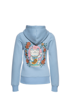 Damen Hoodie "Fuck you" in Light Blue