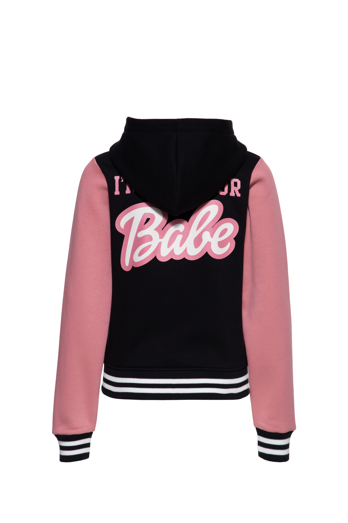 Damen Hoodie-Jacket "Not your Babe" College style in Rose