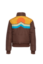Damen Puffer Jacke "Take me to the montains" in Brown