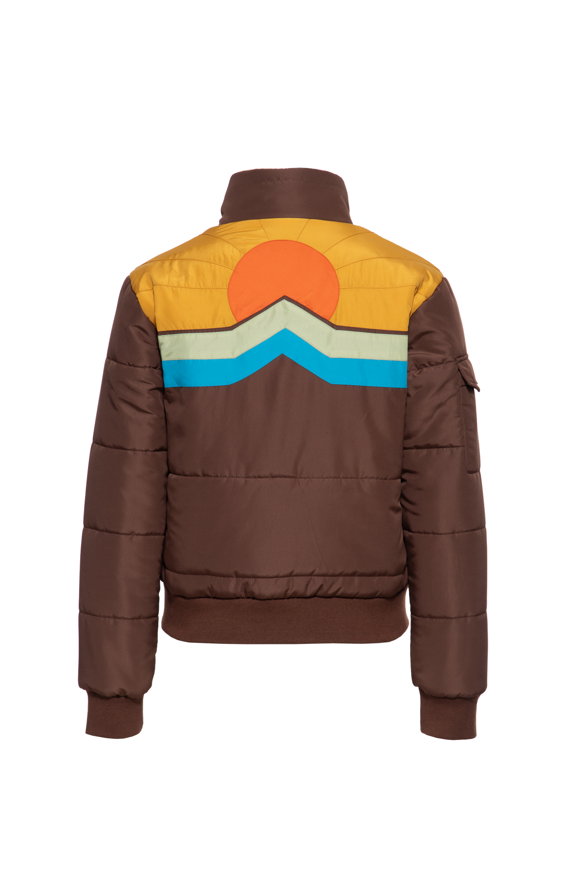 Damen Puffer Jacke "Take me to the montains" in Brown