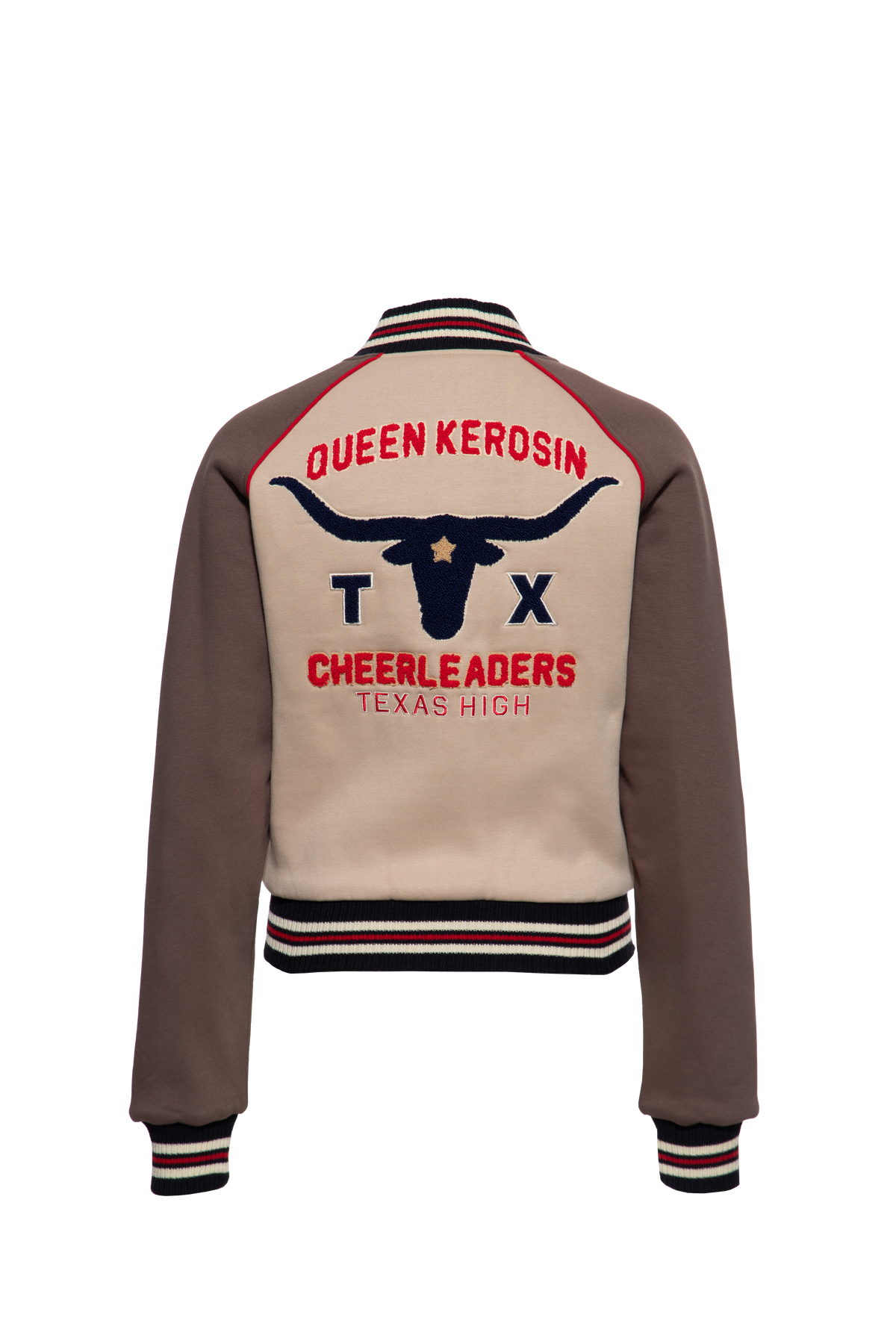 Damen College Jacket "Texas High Cheerleaders" in Brown