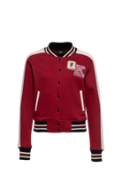 Damen College Jacket "I don't care" in Bordeaux