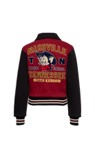 Damen College Jacket  "Nashville High School" in Bordeaux