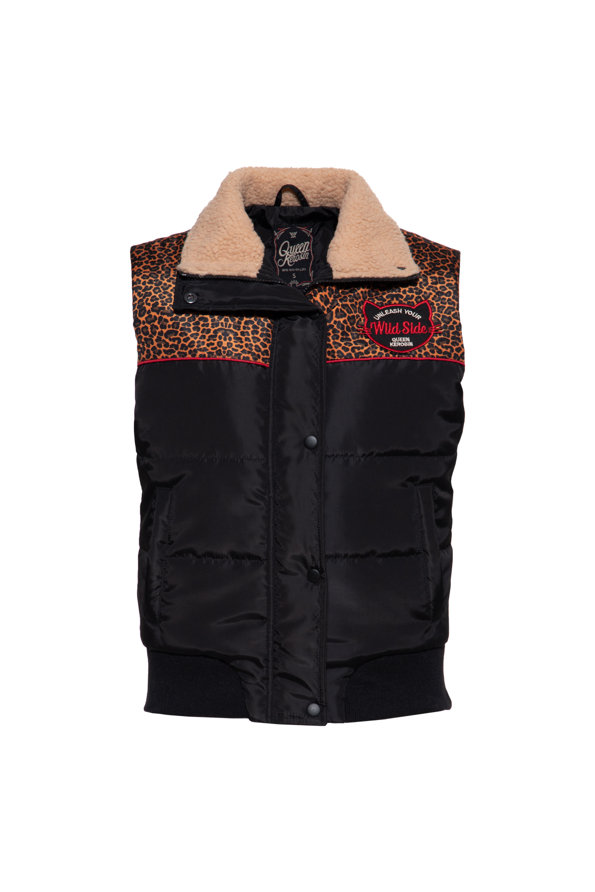 Damen Quilted Weste "Wild Side" in Leopard