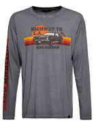 Acid Wash Longsleeve «Highway to LA» Langarmshirts von King Kerosin