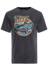 Acid Wash T-Shirt «Street Fire» T-Shirts von King Kerosin