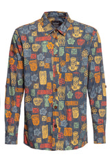 Allover Printed Hemd «Tiki's» Hemden - Langarm von King Kerosin