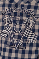 King Kerosin - Ärmelloses Karohemd mit Stickerei «Faster & Louder»