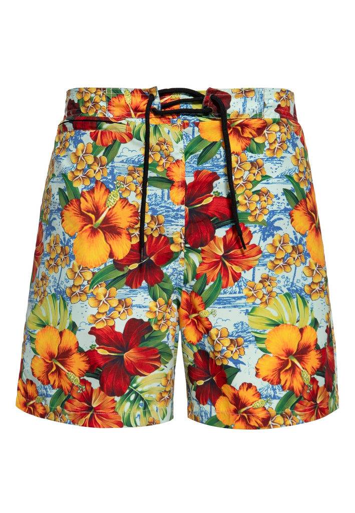 King Kerosin - Badeshorts «Colorful Hibiscus»