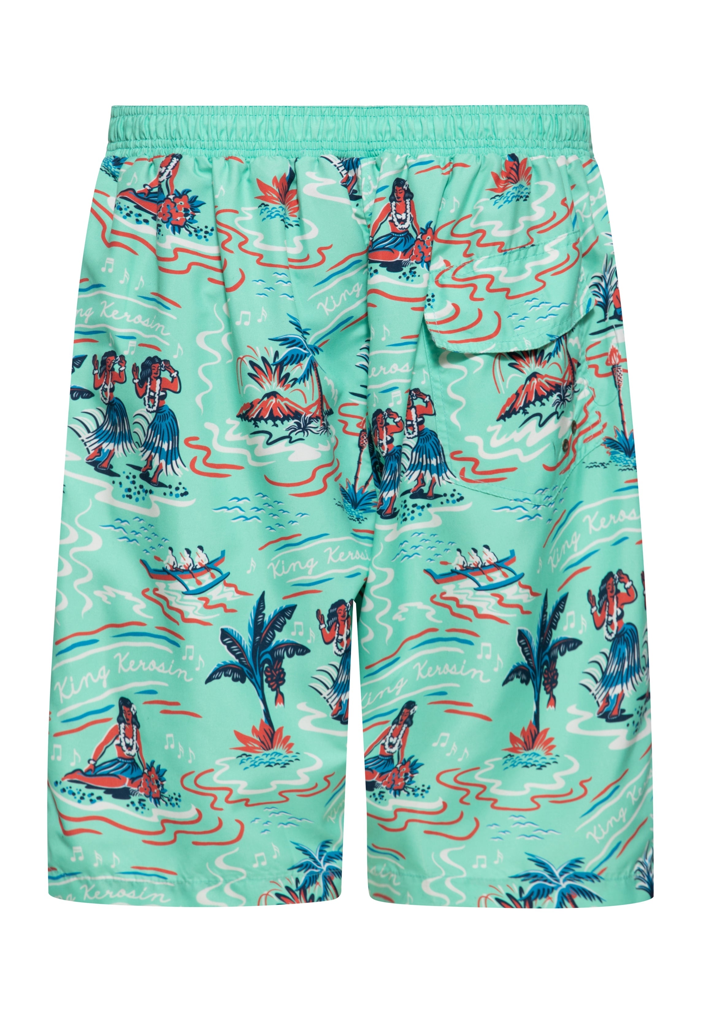 Badeshorts 'Hawaii' in Mint Badeshorts von King Kerosin