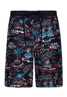 Badeshorts 'Hawaii' in Schwarz Badeshorts von King Kerosin