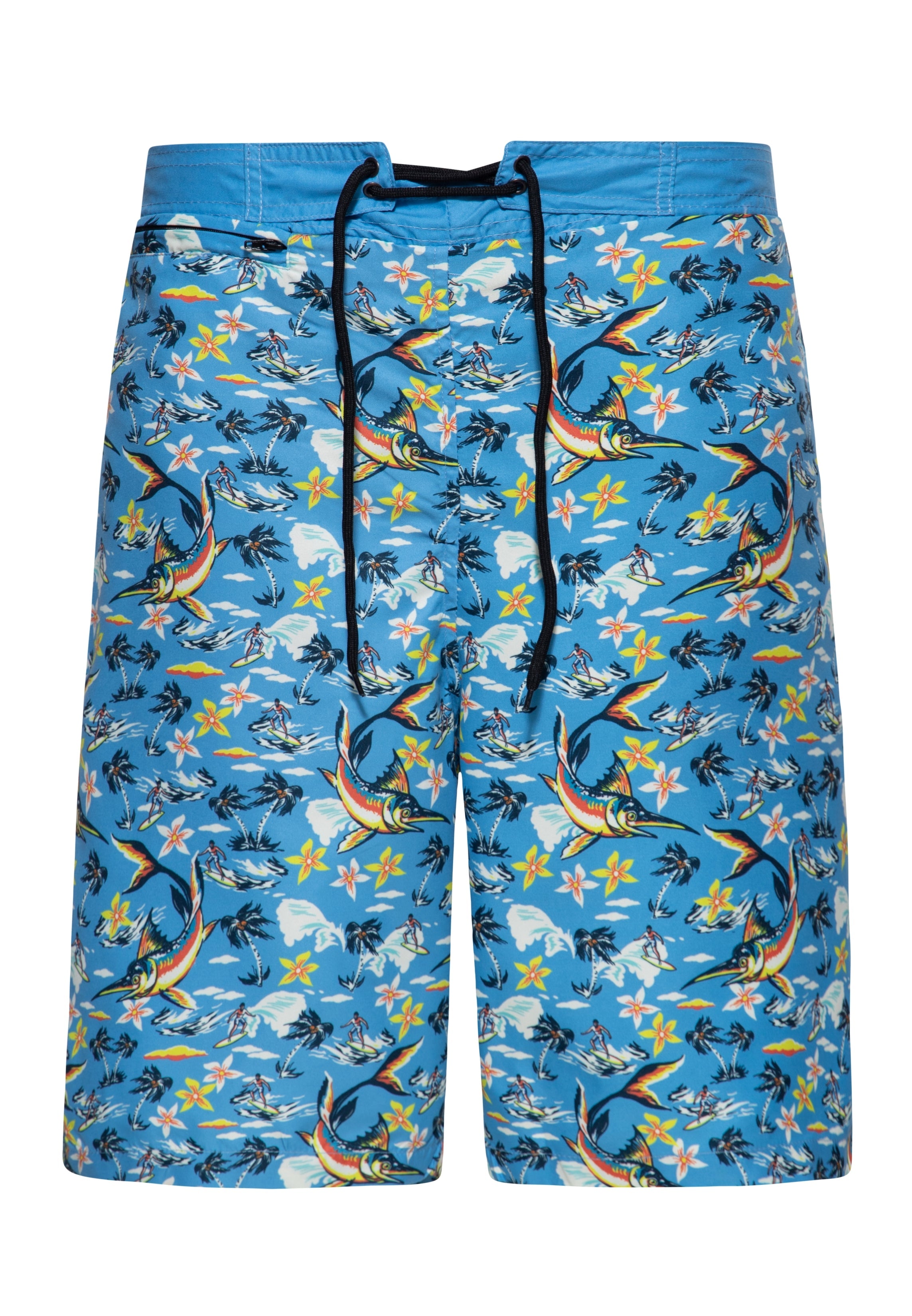 Badeshorts 'Swordfish' in Blau Badeshorts von King Kerosin