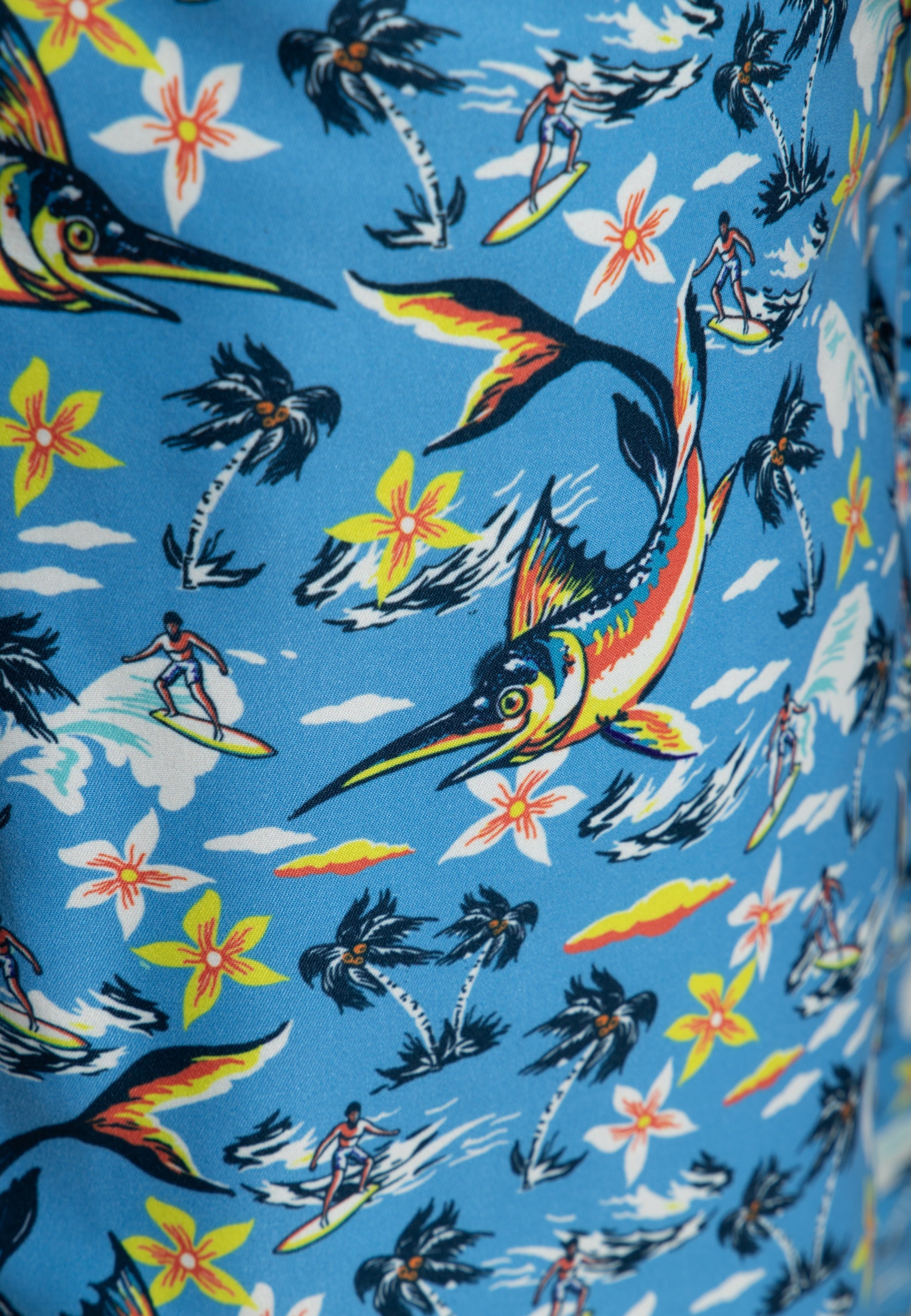 Badeshorts 'Swordfish' in Blau Badeshorts von King Kerosin