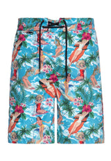 Badeshorts «Tropical Hawaiian» Badeshorts von King Kerosin